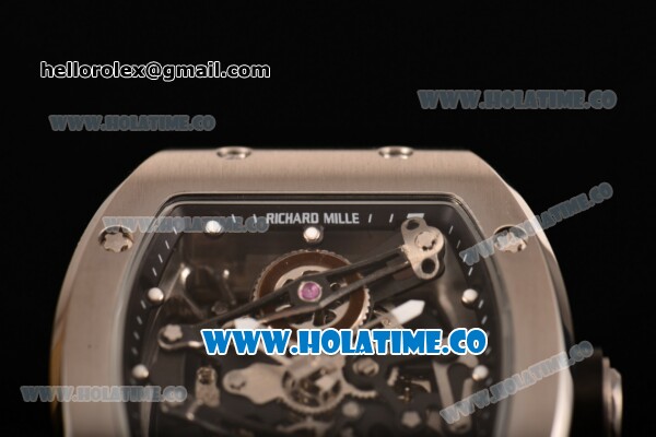 Richard Mille RM 038 Asia Automatic Steel Case with Skeleton Dial and Black Inner Bezel - Dot Markers - Click Image to Close
